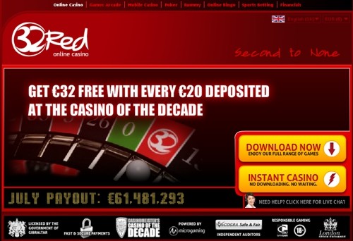 Click here to visit 32Red Casino now.