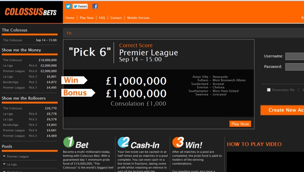 Colossus Bets Website