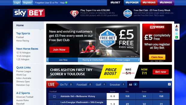 SkyBet Website