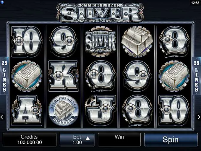 Sterling Silver 3D Slot